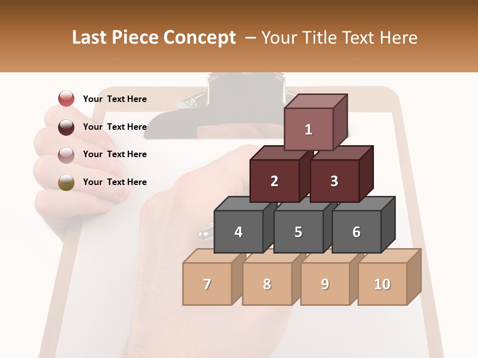 A Person Writing On A Clipboard With A Pen PowerPoint Template