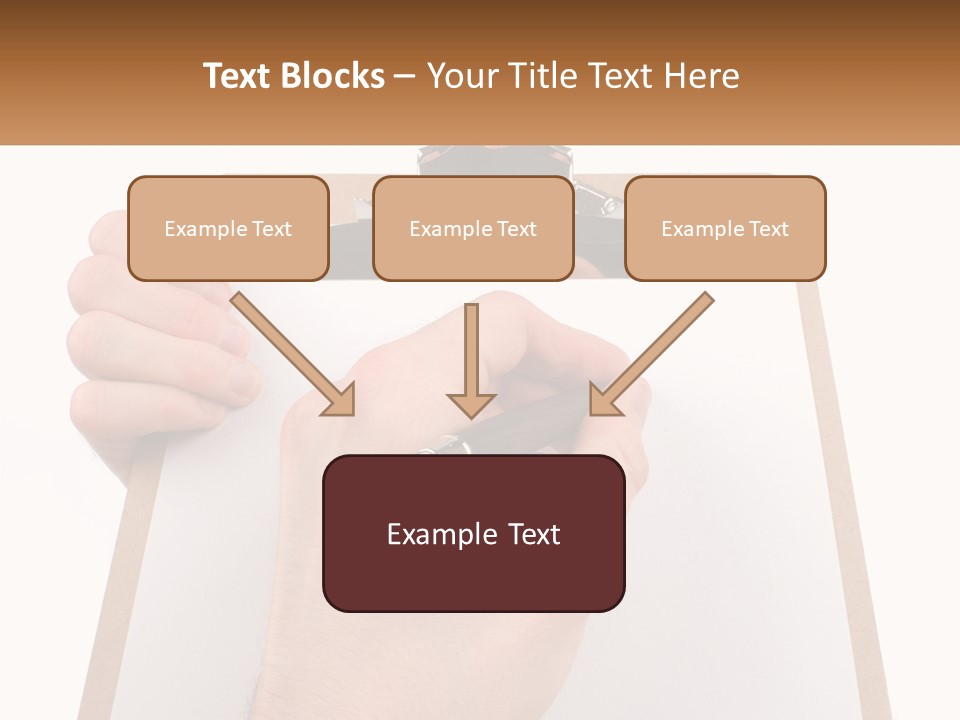 A Person Writing On A Clipboard With A Pen PowerPoint Template