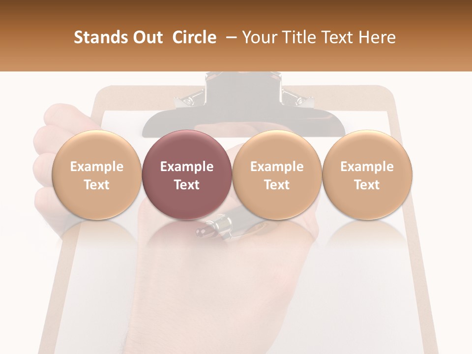 A Person Writing On A Clipboard With A Pen PowerPoint Template