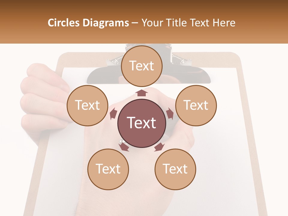 A Person Writing On A Clipboard With A Pen PowerPoint Template