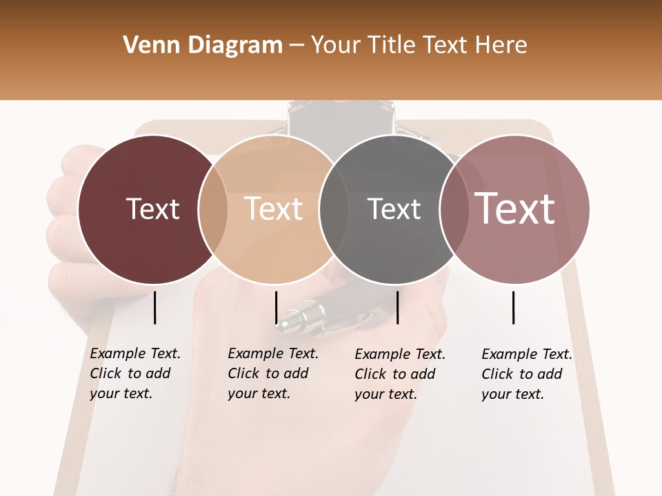 A Person Writing On A Clipboard With A Pen PowerPoint Template