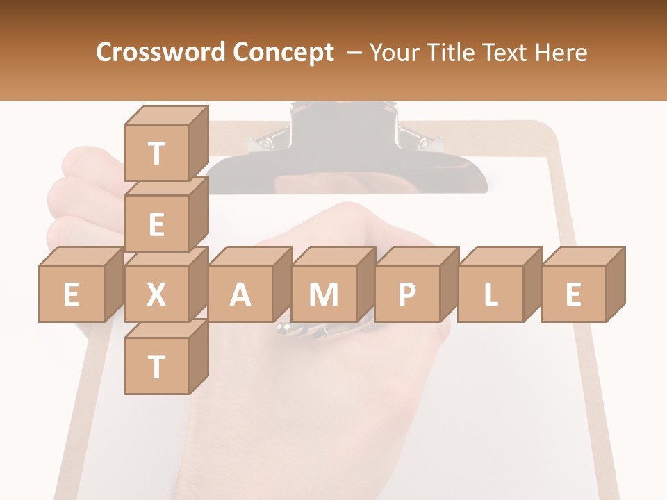 A Person Writing On A Clipboard With A Pen PowerPoint Template
