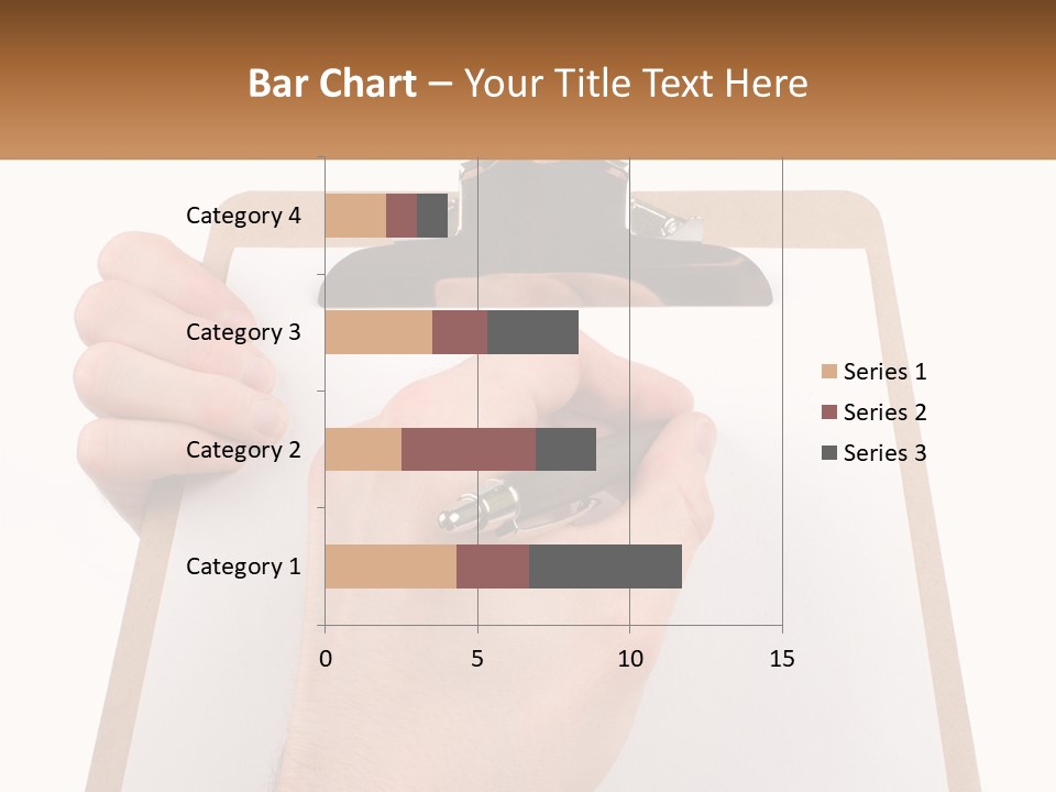 A Person Writing On A Clipboard With A Pen PowerPoint Template