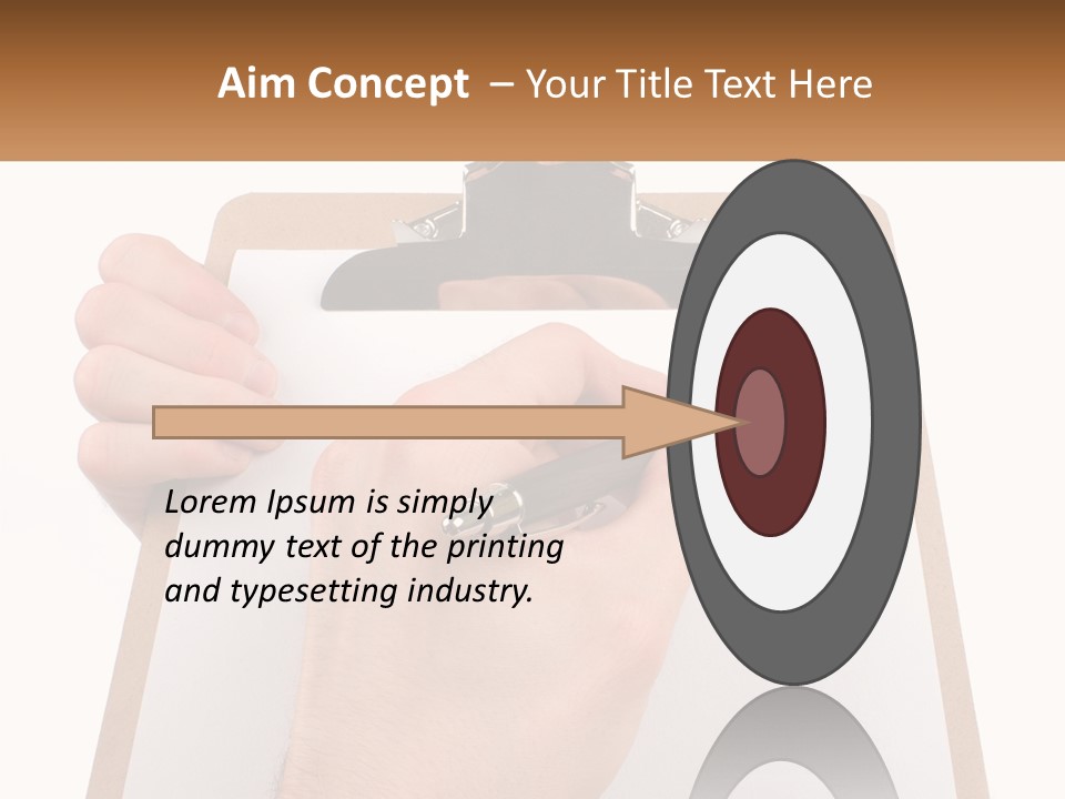 A Person Writing On A Clipboard With A Pen PowerPoint Template