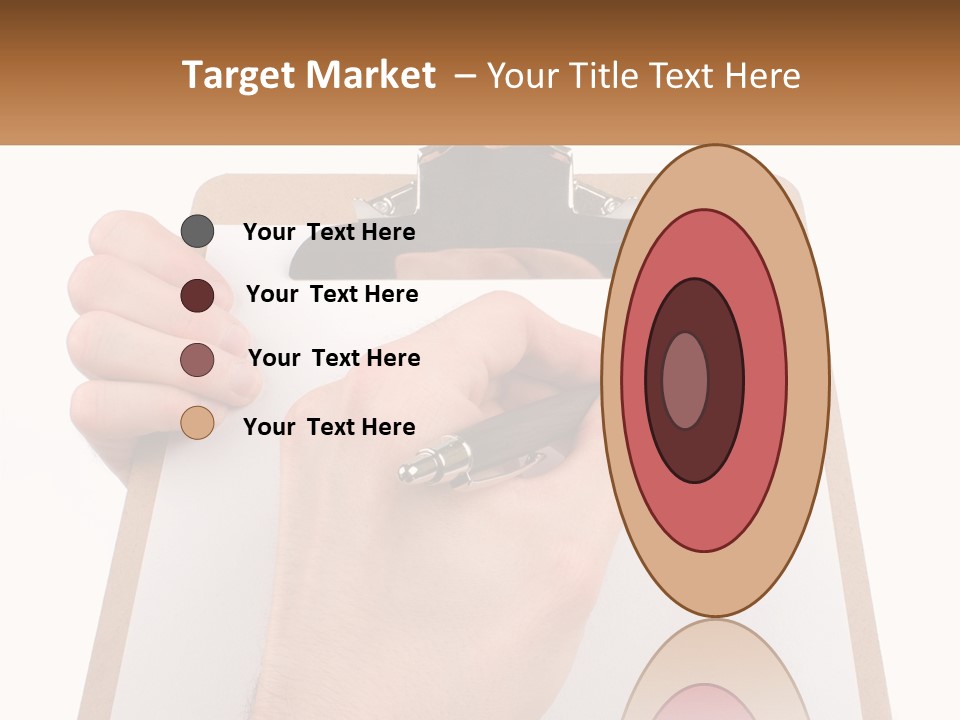 A Person Writing On A Clipboard With A Pen PowerPoint Template