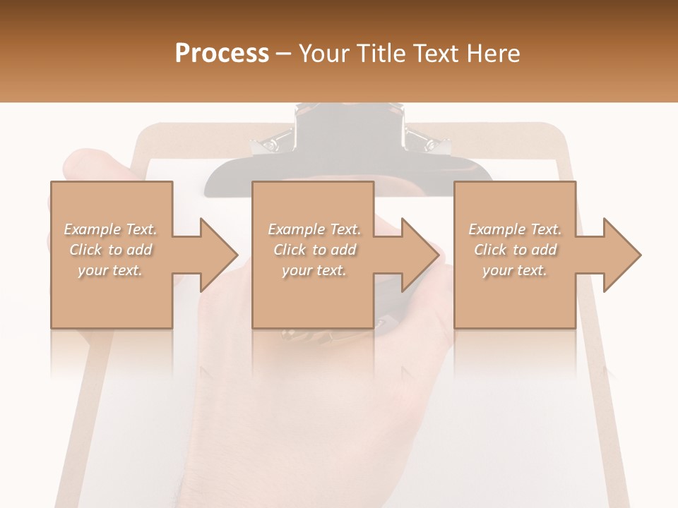 A Person Writing On A Clipboard With A Pen PowerPoint Template