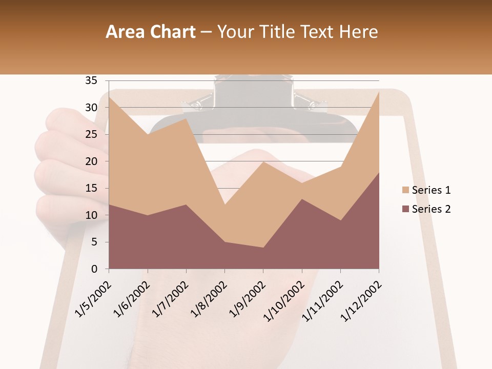 A Person Writing On A Clipboard With A Pen PowerPoint Template