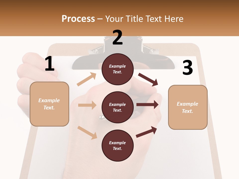 A Person Writing On A Clipboard With A Pen PowerPoint Template