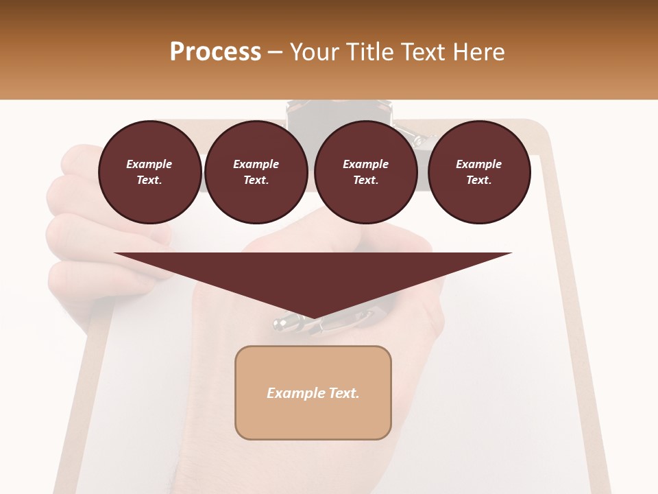 A Person Writing On A Clipboard With A Pen PowerPoint Template