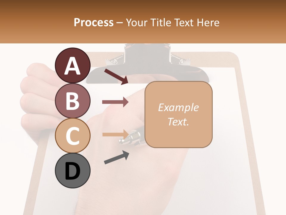 A Person Writing On A Clipboard With A Pen PowerPoint Template