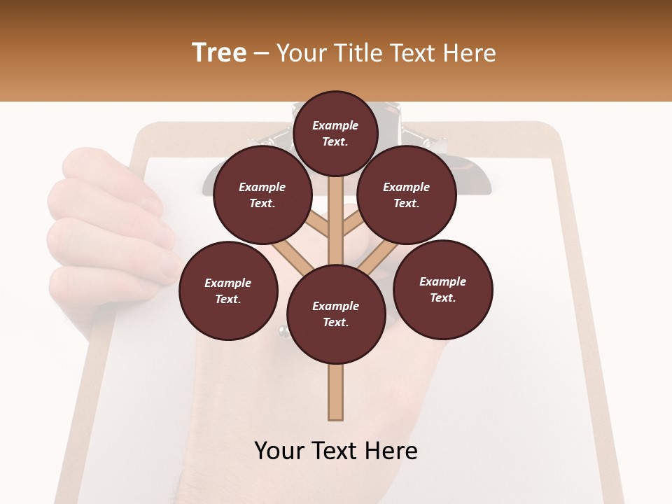 A Person Writing On A Clipboard With A Pen PowerPoint Template