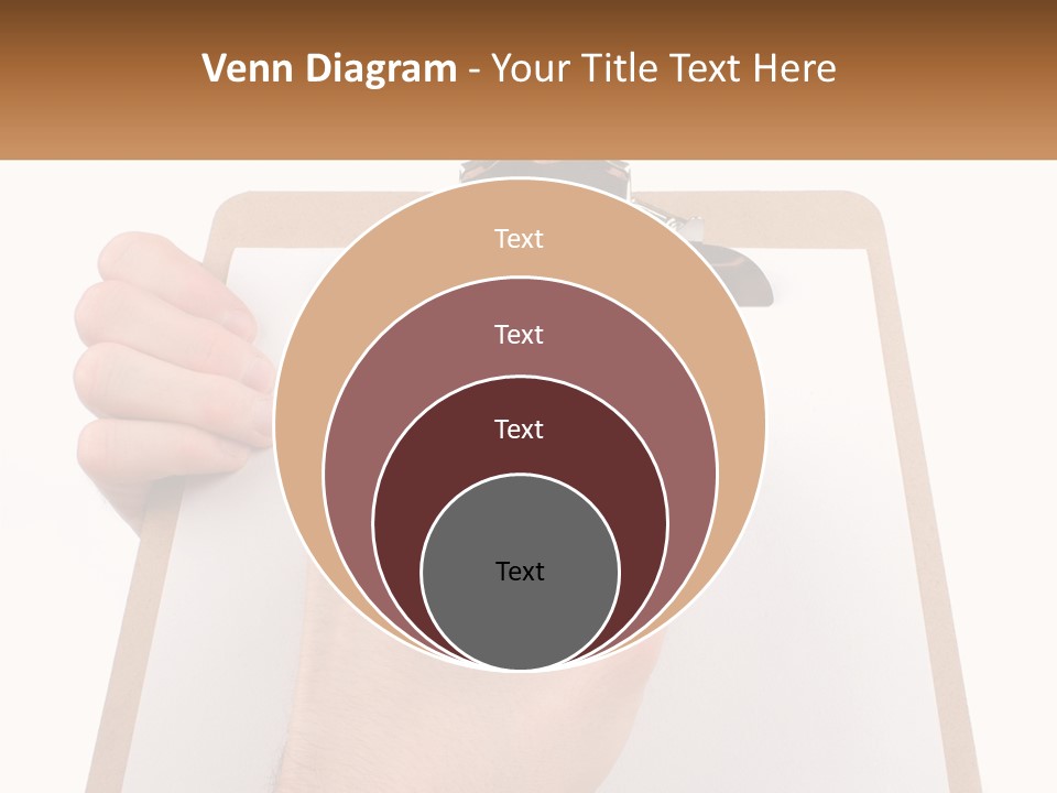 A Person Writing On A Clipboard With A Pen PowerPoint Template