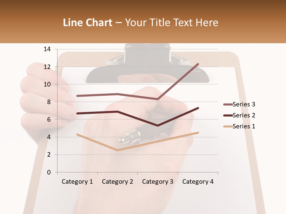 A Person Writing On A Clipboard With A Pen PowerPoint Template