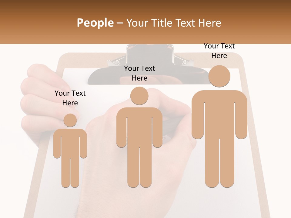 A Person Writing On A Clipboard With A Pen PowerPoint Template