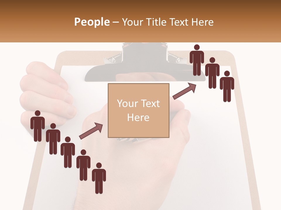 A Person Writing On A Clipboard With A Pen PowerPoint Template