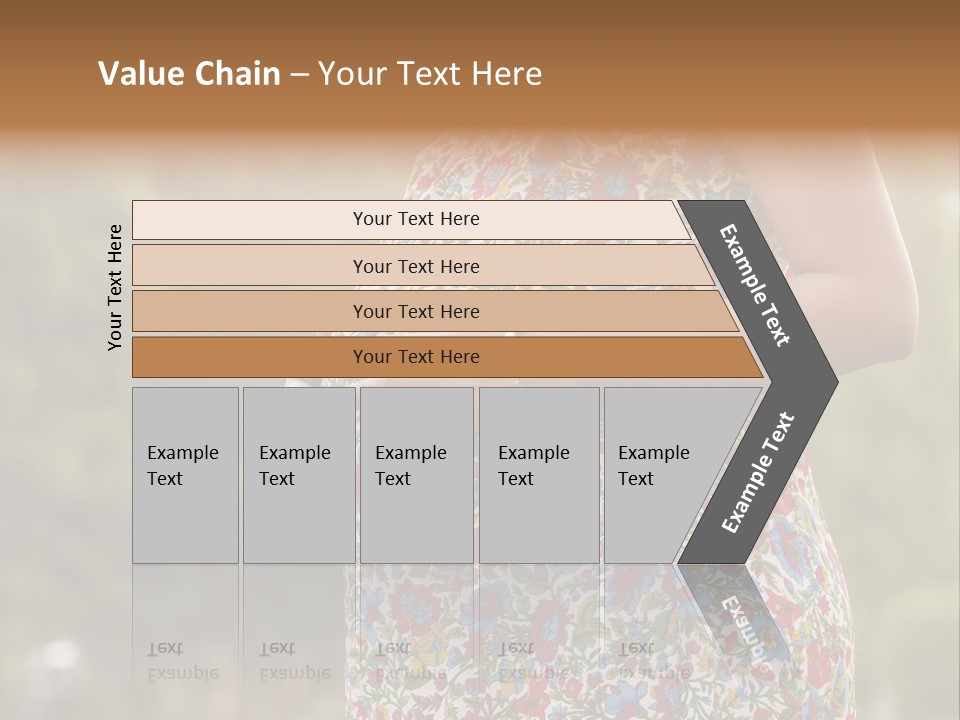 A Pregnant Woman In A Colorful Dress Is Holding Her Belly PowerPoint Template