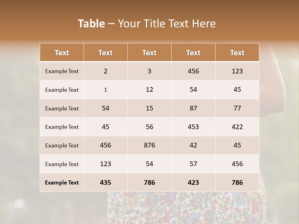 A Pregnant Woman In A Colorful Dress Is Holding Her Belly PowerPoint Template