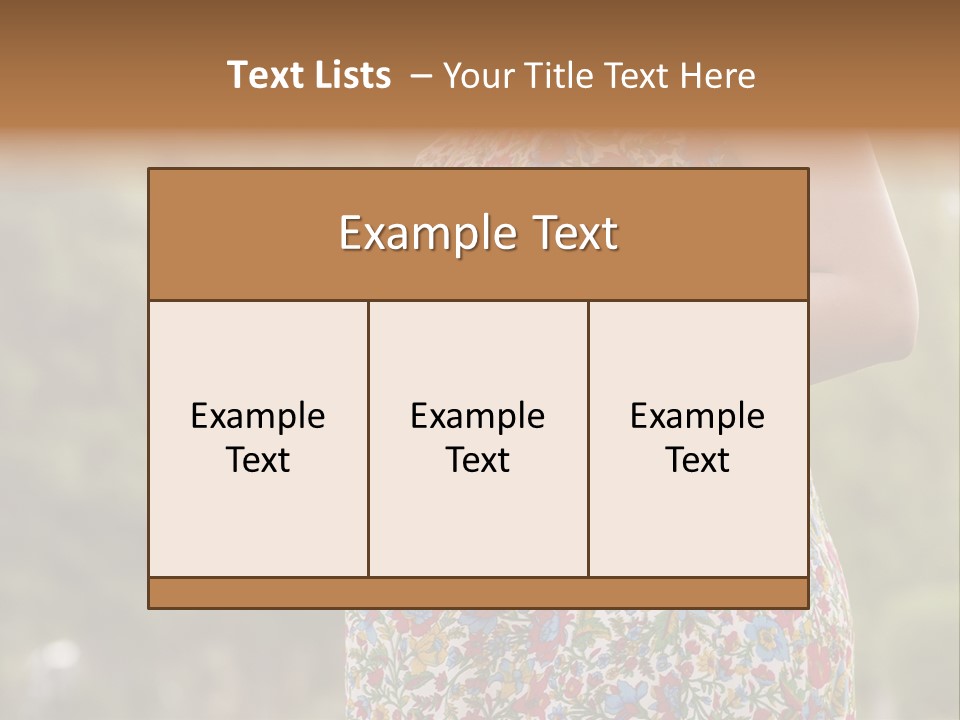 A Pregnant Woman In A Colorful Dress Is Holding Her Belly PowerPoint Template
