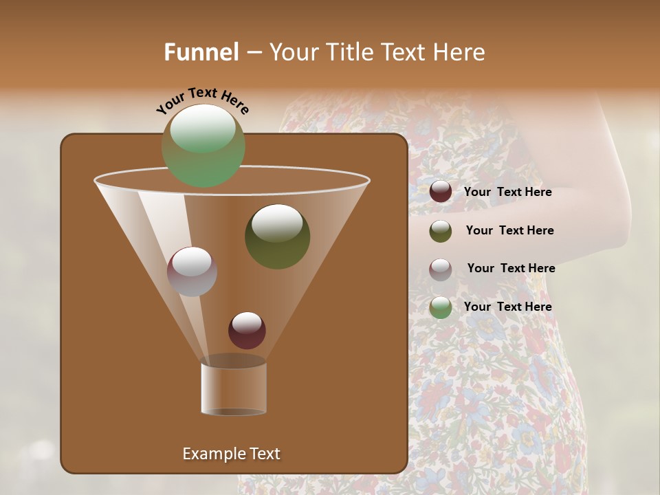 A Pregnant Woman In A Colorful Dress Is Holding Her Belly PowerPoint Template