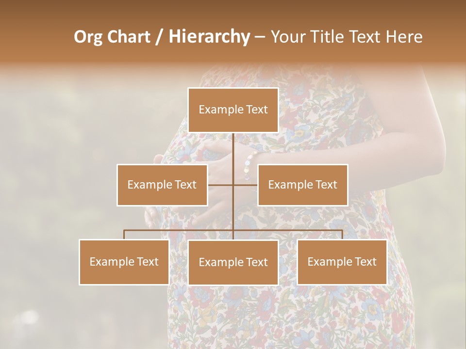 A Pregnant Woman In A Colorful Dress Is Holding Her Belly PowerPoint Template