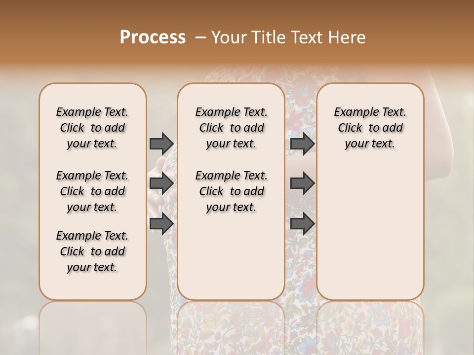 A Pregnant Woman In A Colorful Dress Is Holding Her Belly PowerPoint Template