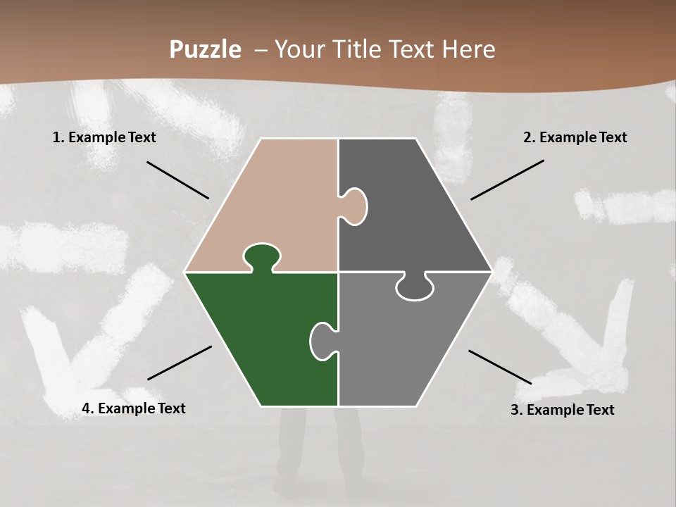 A Man Standing In Front Of A Wall With Arrows Drawn On It PowerPoint Template