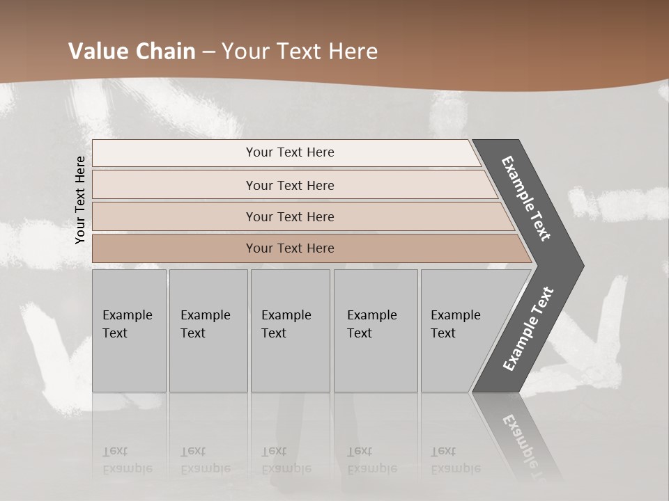 A Man Standing In Front Of A Wall With Arrows Drawn On It PowerPoint Template