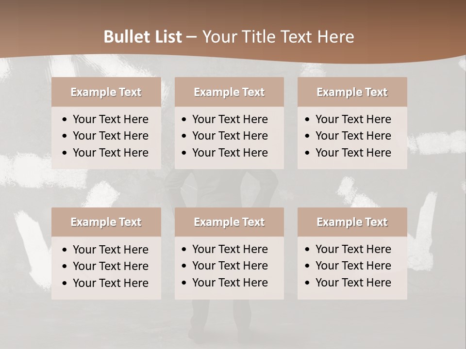 A Man Standing In Front Of A Wall With Arrows Drawn On It PowerPoint Template