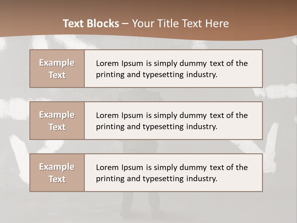 A Man Standing In Front Of A Wall With Arrows Drawn On It PowerPoint Template