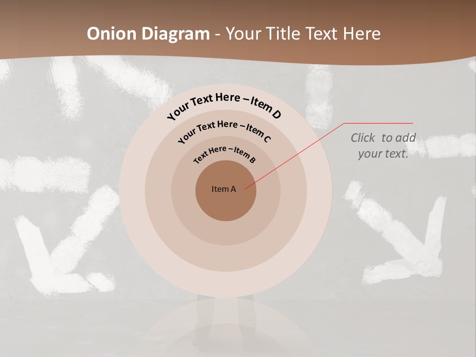 A Man Standing In Front Of A Wall With Arrows Drawn On It PowerPoint Template