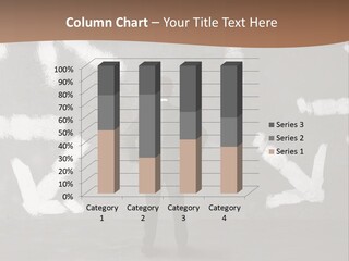 A Man Standing In Front Of A Wall With Arrows Drawn On It PowerPoint Template