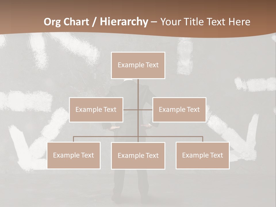 A Man Standing In Front Of A Wall With Arrows Drawn On It PowerPoint Template