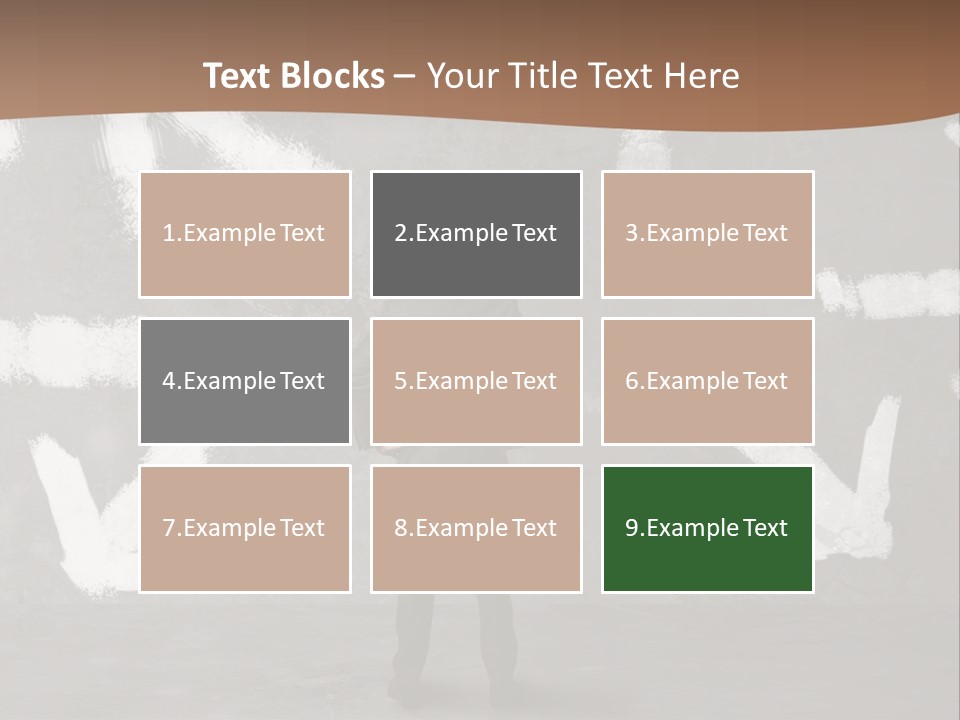 A Man Standing In Front Of A Wall With Arrows Drawn On It PowerPoint Template