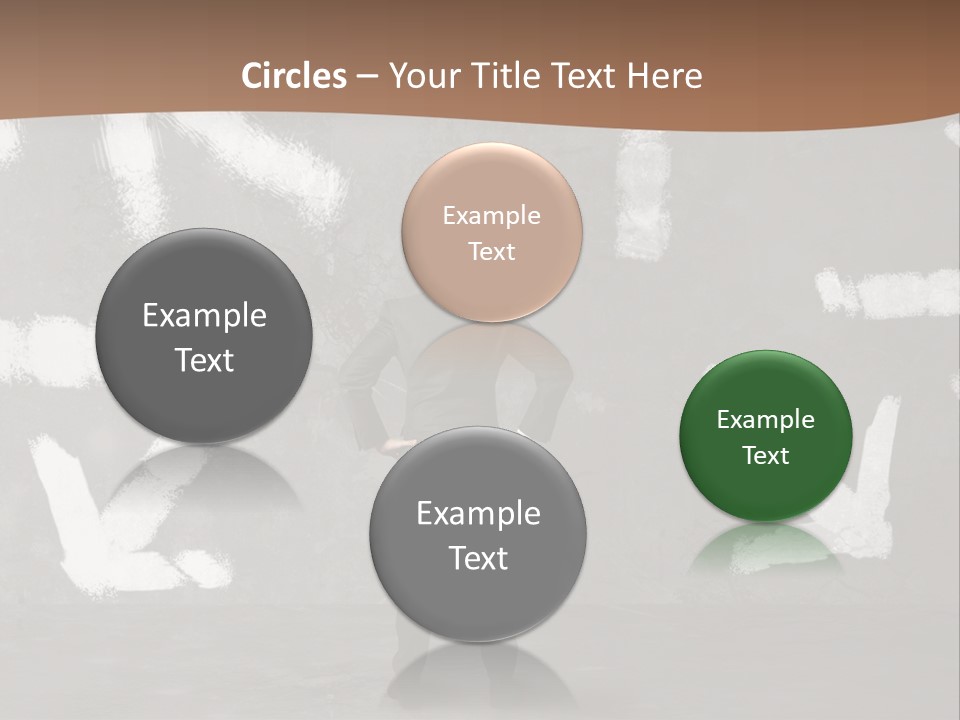 A Man Standing In Front Of A Wall With Arrows Drawn On It PowerPoint Template