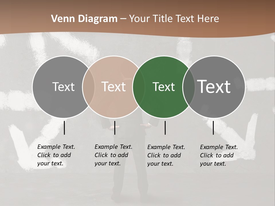 A Man Standing In Front Of A Wall With Arrows Drawn On It PowerPoint Template