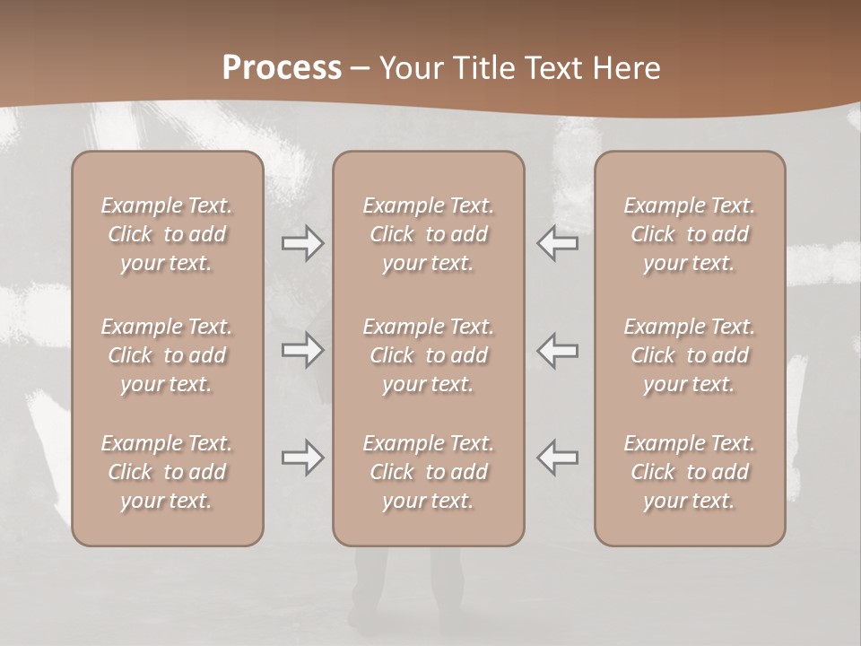 A Man Standing In Front Of A Wall With Arrows Drawn On It PowerPoint Template