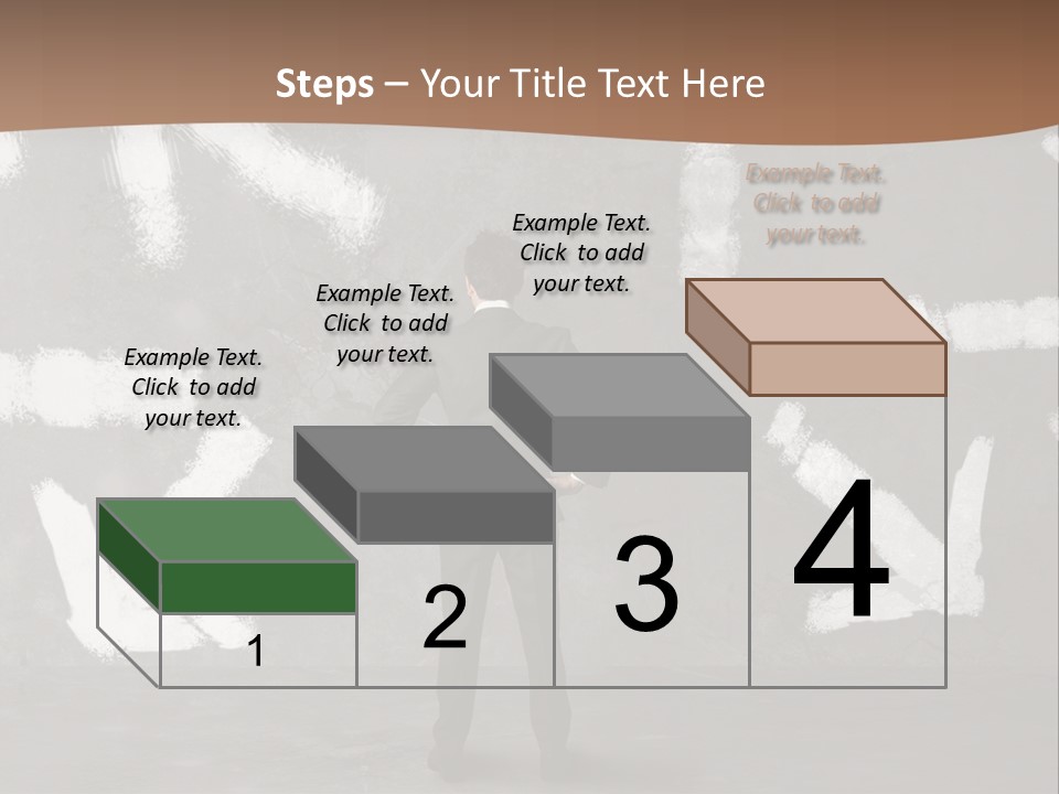 A Man Standing In Front Of A Wall With Arrows Drawn On It PowerPoint Template