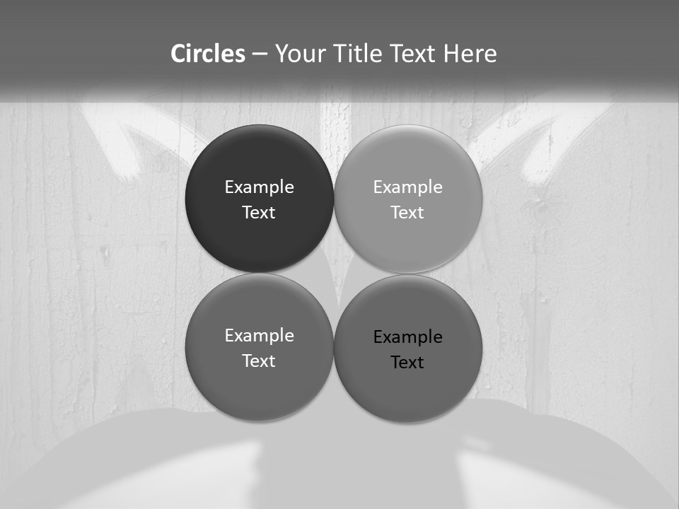 A Person Standing In Front Of A Wall With An Arrow Drawn On It PowerPoint Template