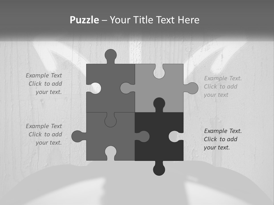 A Person Standing In Front Of A Wall With An Arrow Drawn On It PowerPoint Template