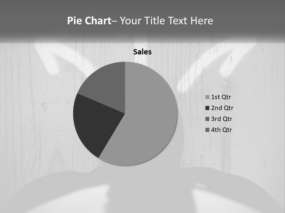 A Person Standing In Front Of A Wall With An Arrow Drawn On It PowerPoint Template