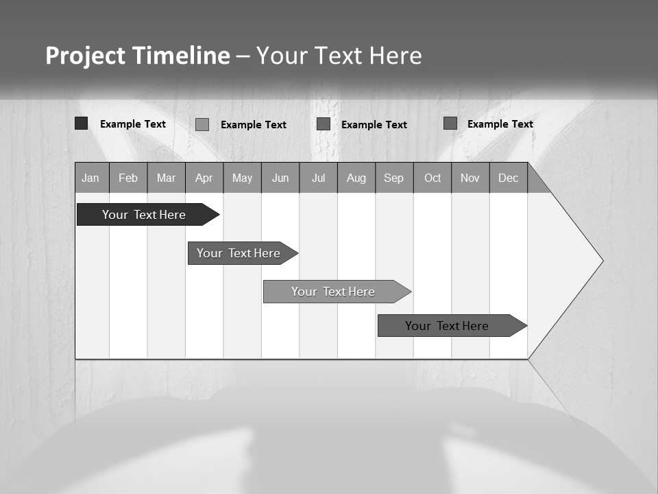 A Person Standing In Front Of A Wall With An Arrow Drawn On It PowerPoint Template