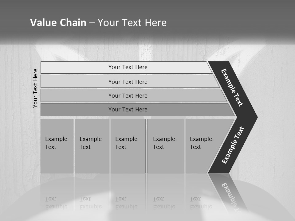 A Person Standing In Front Of A Wall With An Arrow Drawn On It PowerPoint Template