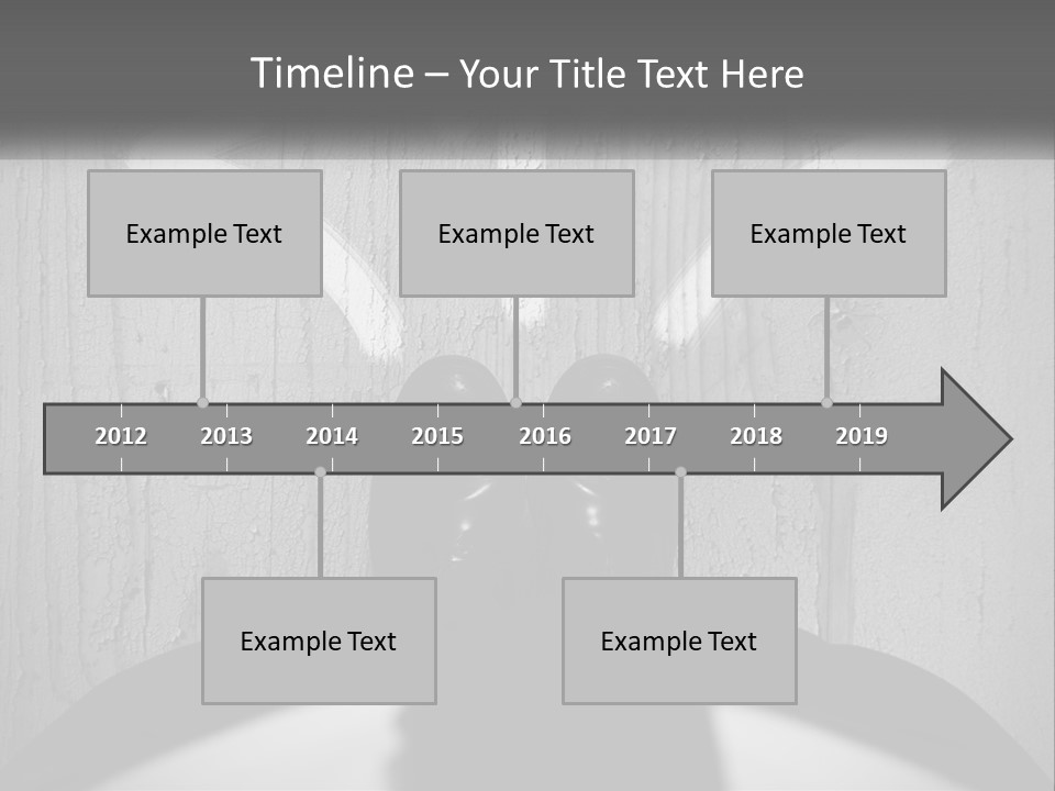 A Person Standing In Front Of A Wall With An Arrow Drawn On It PowerPoint Template