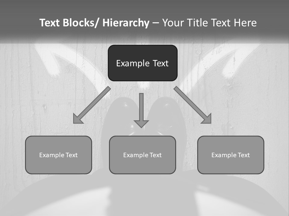 A Person Standing In Front Of A Wall With An Arrow Drawn On It PowerPoint Template