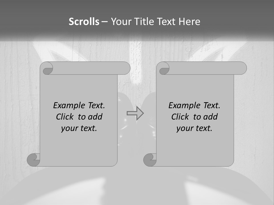 A Person Standing In Front Of A Wall With An Arrow Drawn On It PowerPoint Template