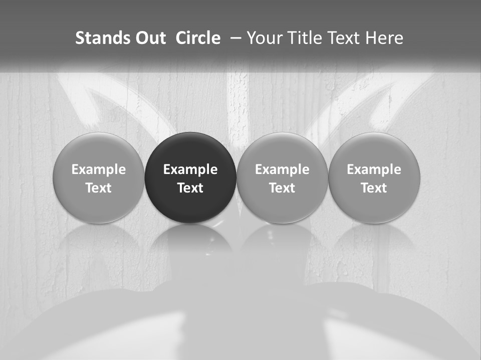 A Person Standing In Front Of A Wall With An Arrow Drawn On It PowerPoint Template