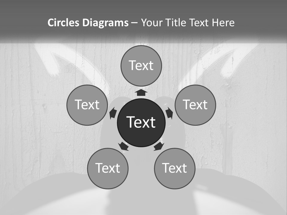 A Person Standing In Front Of A Wall With An Arrow Drawn On It PowerPoint Template