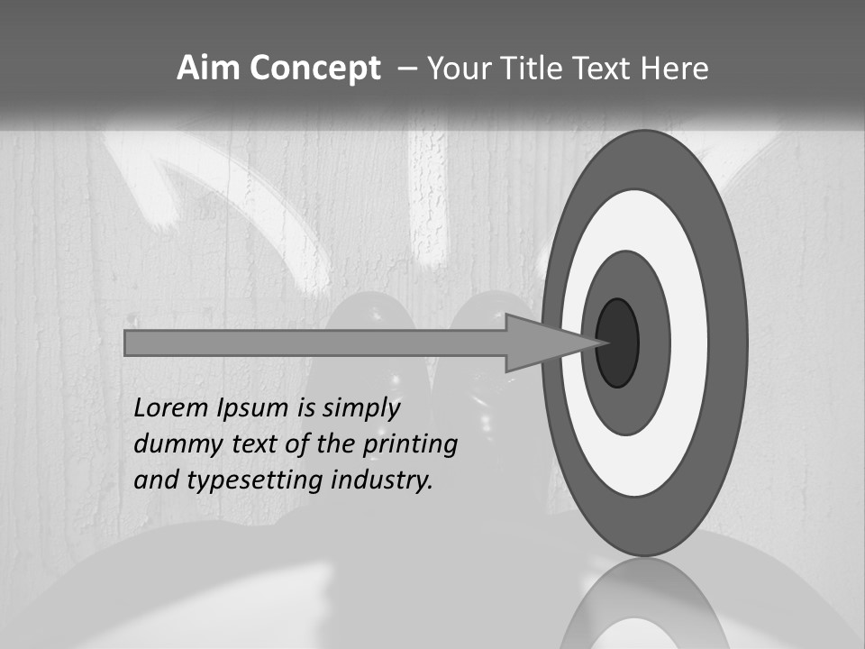 A Person Standing In Front Of A Wall With An Arrow Drawn On It PowerPoint Template