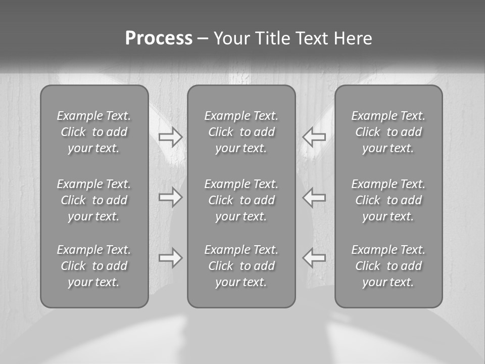 A Person Standing In Front Of A Wall With An Arrow Drawn On It PowerPoint Template