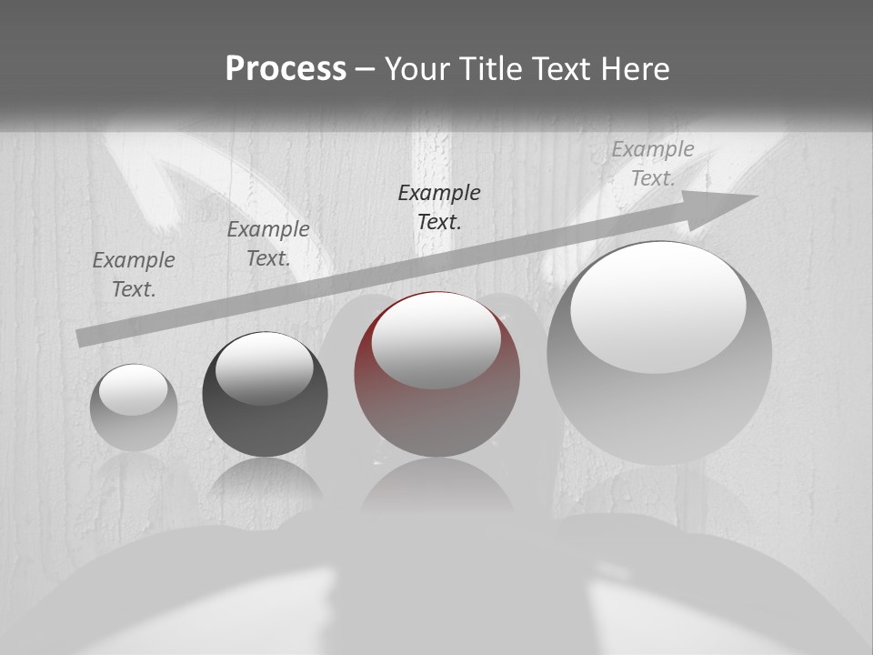 A Person Standing In Front Of A Wall With An Arrow Drawn On It PowerPoint Template